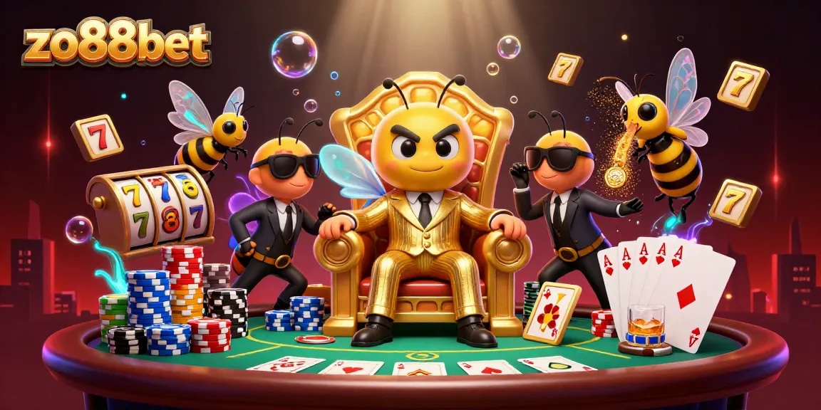 Play exciting slots and jackpot games at zo88bet with engaging characters in a lively atmosphere.