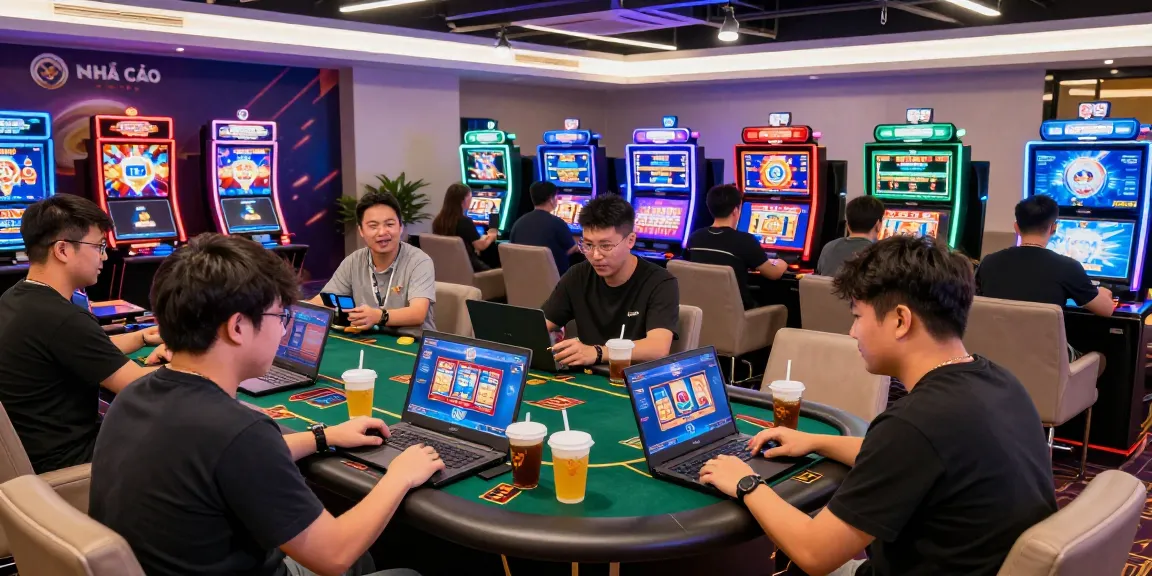 Engaging online gaming atmosphere highlighting NHÀ CÁI LC88 with players enjoying various casino games and vibrant digital displays.