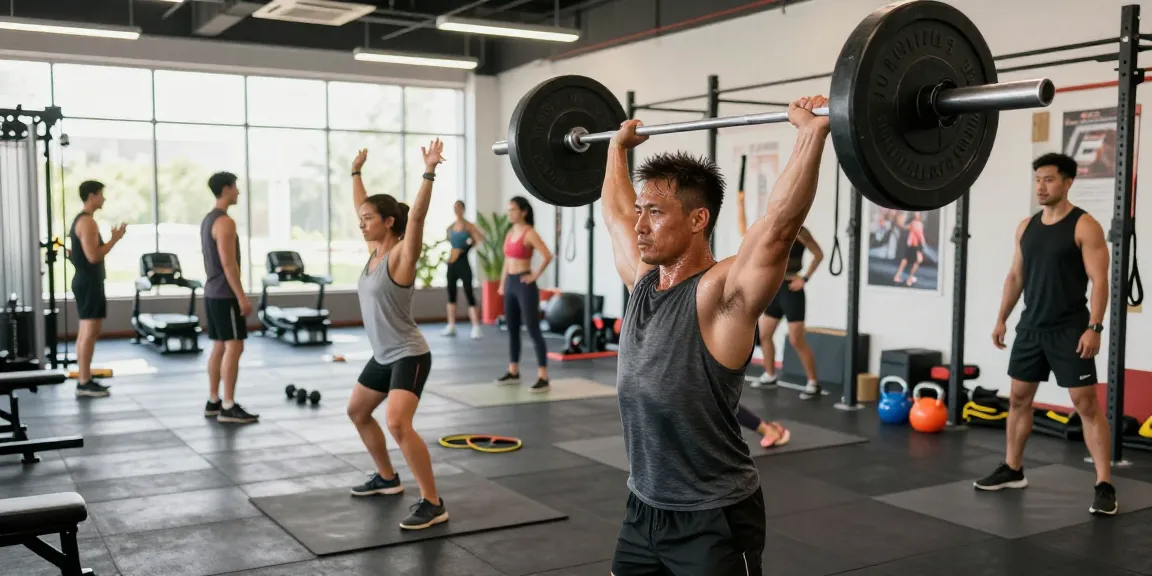 Akra Labs Steroid Shop mit Fitness-Enthusiasten im modernen Gym, die intensiv trainieren.