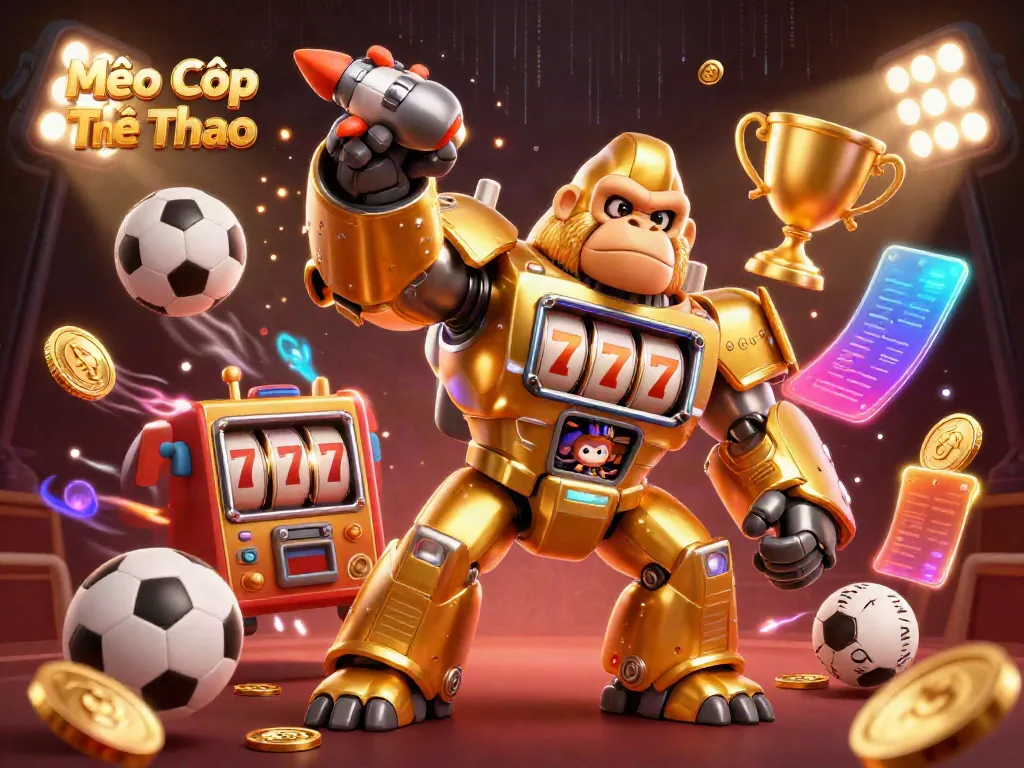 Experience winning strategies with Mẹo Cược Thể Thao through this dynamic sports betting illustration.