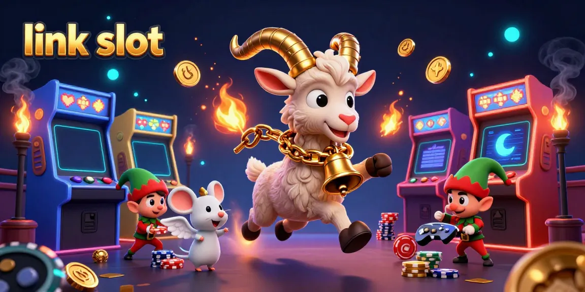 Experience exciting gameplay on link slot while festive characters create casino magic.