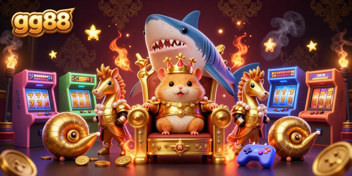 Experience thrilling action at gg88 with a fierce golden hamster king leading a dynamic casino scene.
